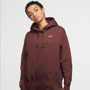 Size SMALL NIKE Maroon Basic Hoodie